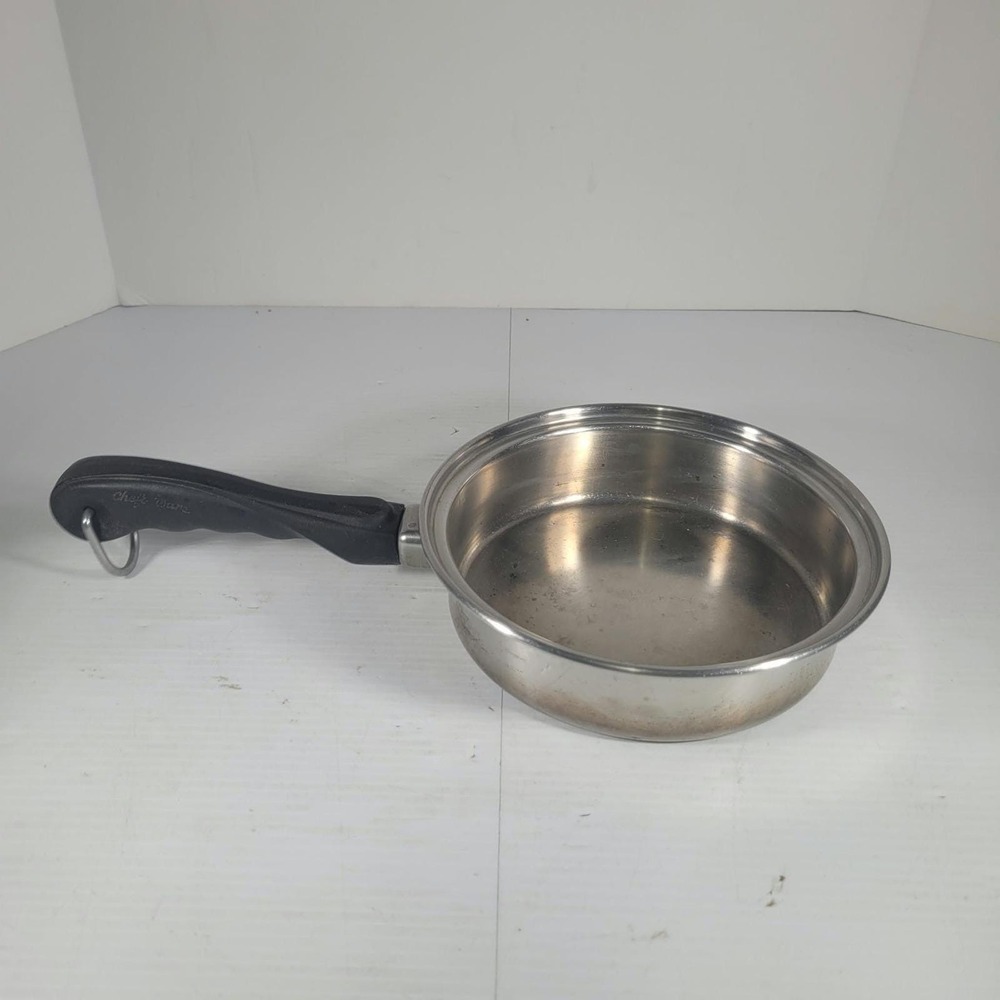 Townecraft Chef's Ware Skillet 7.5" T304 18-8 Stainless Steel Vintage NO LID - Picture 8 of 9